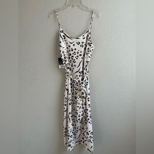 NWT Nine West Leopard Print Spaghetti Strap Dress